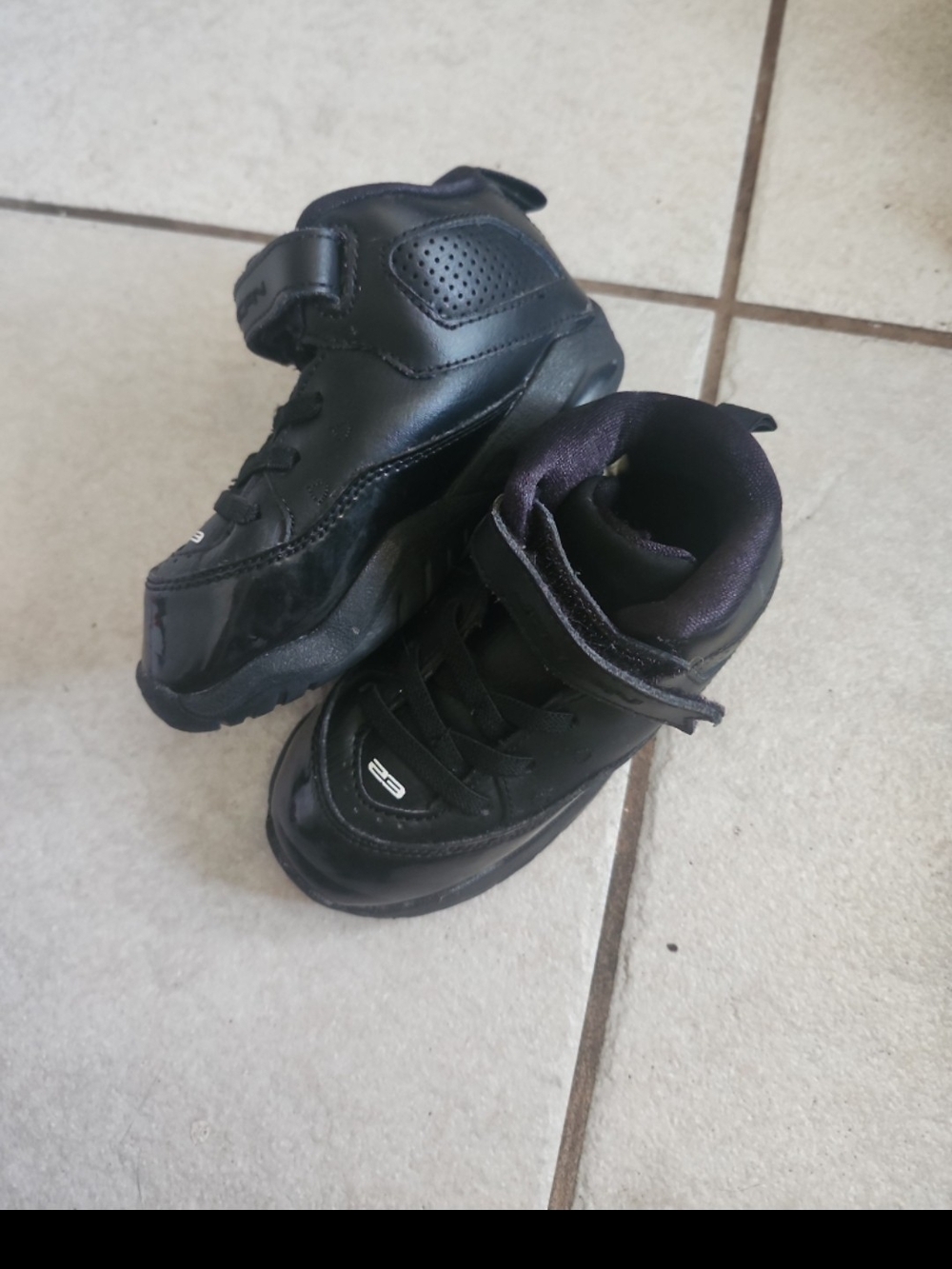 Jordan Kids Black High-Top Sneakers with Strap
